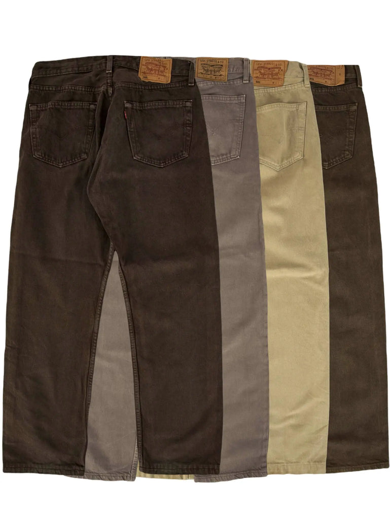 Wholesale selection of vintage coloured levi's jeans in grade A and B condition
