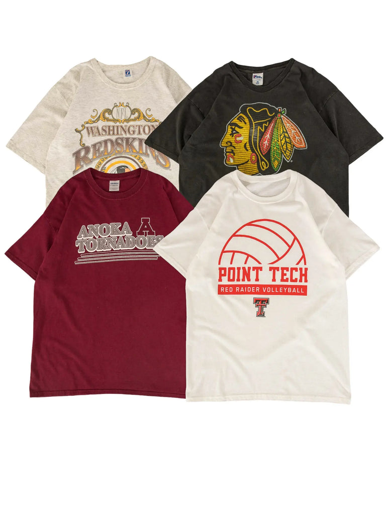Wholesale selection of vintage USA college, pro sports and NFL t-shirts