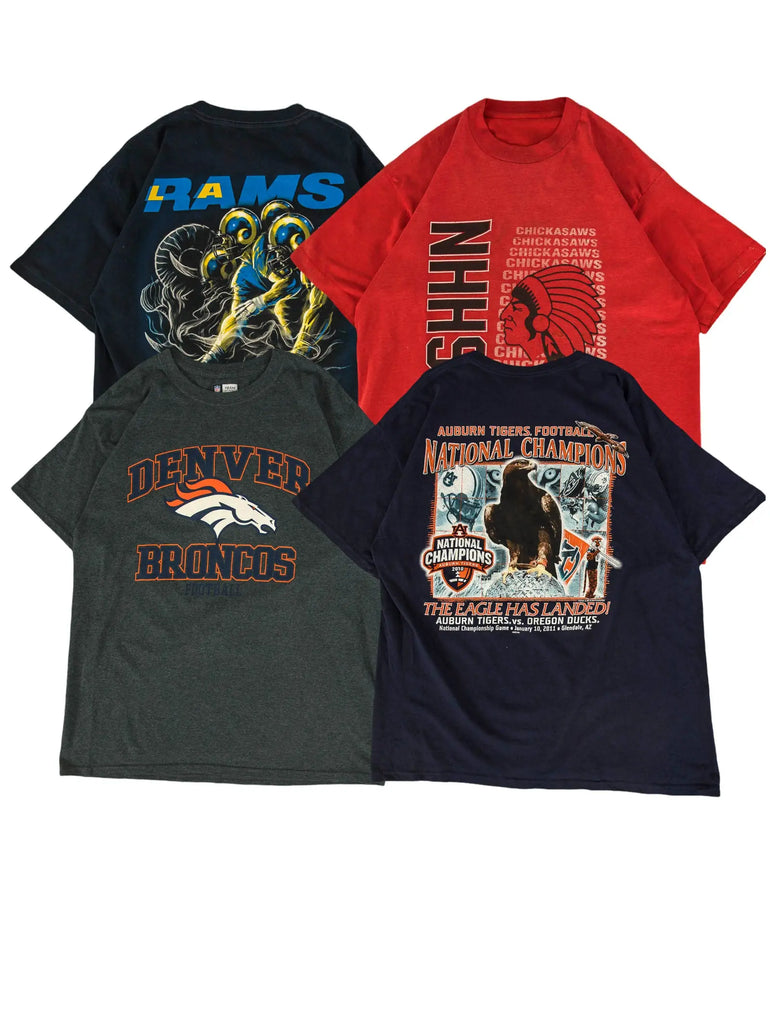 Wholesale selection of vintage USA college, pro sports and NFL t-shirts